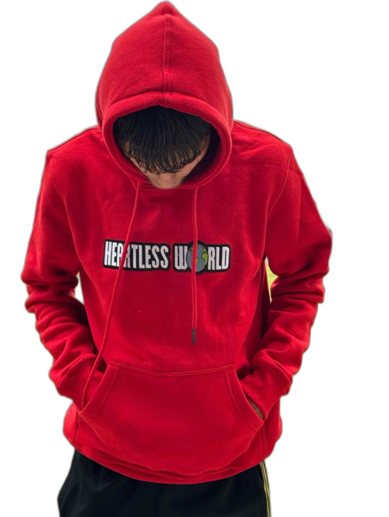 EMBROIDERED HEARTLESS PULLOVER HOODIE